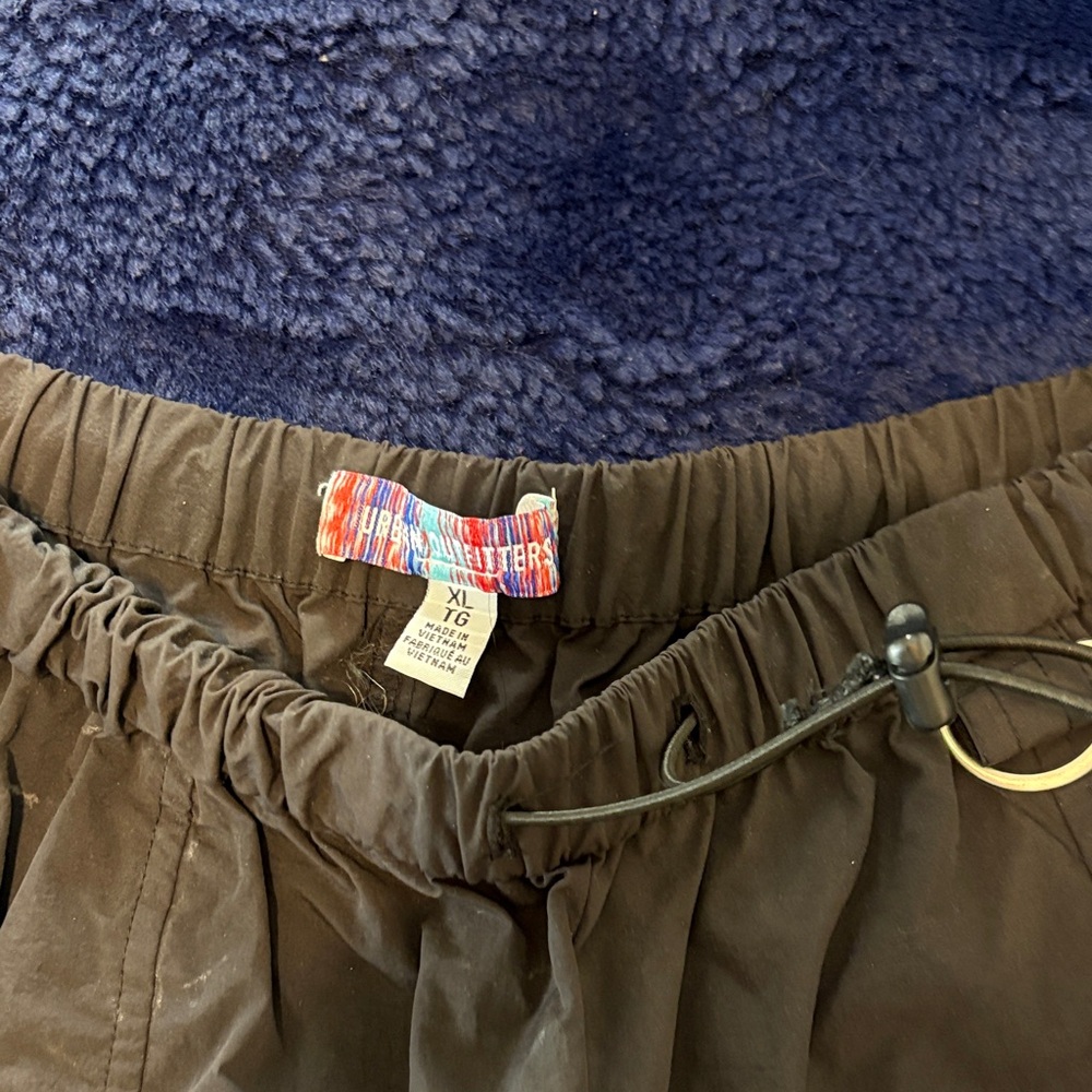 Urban Outfitters Black Parachute Pants